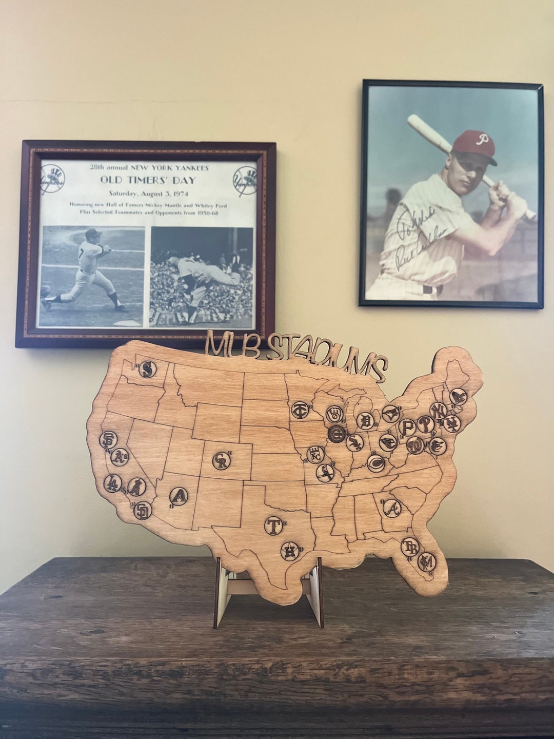Baseball Stadium Tracker MLB Ballpark Travel Map Custom Gift Etsy