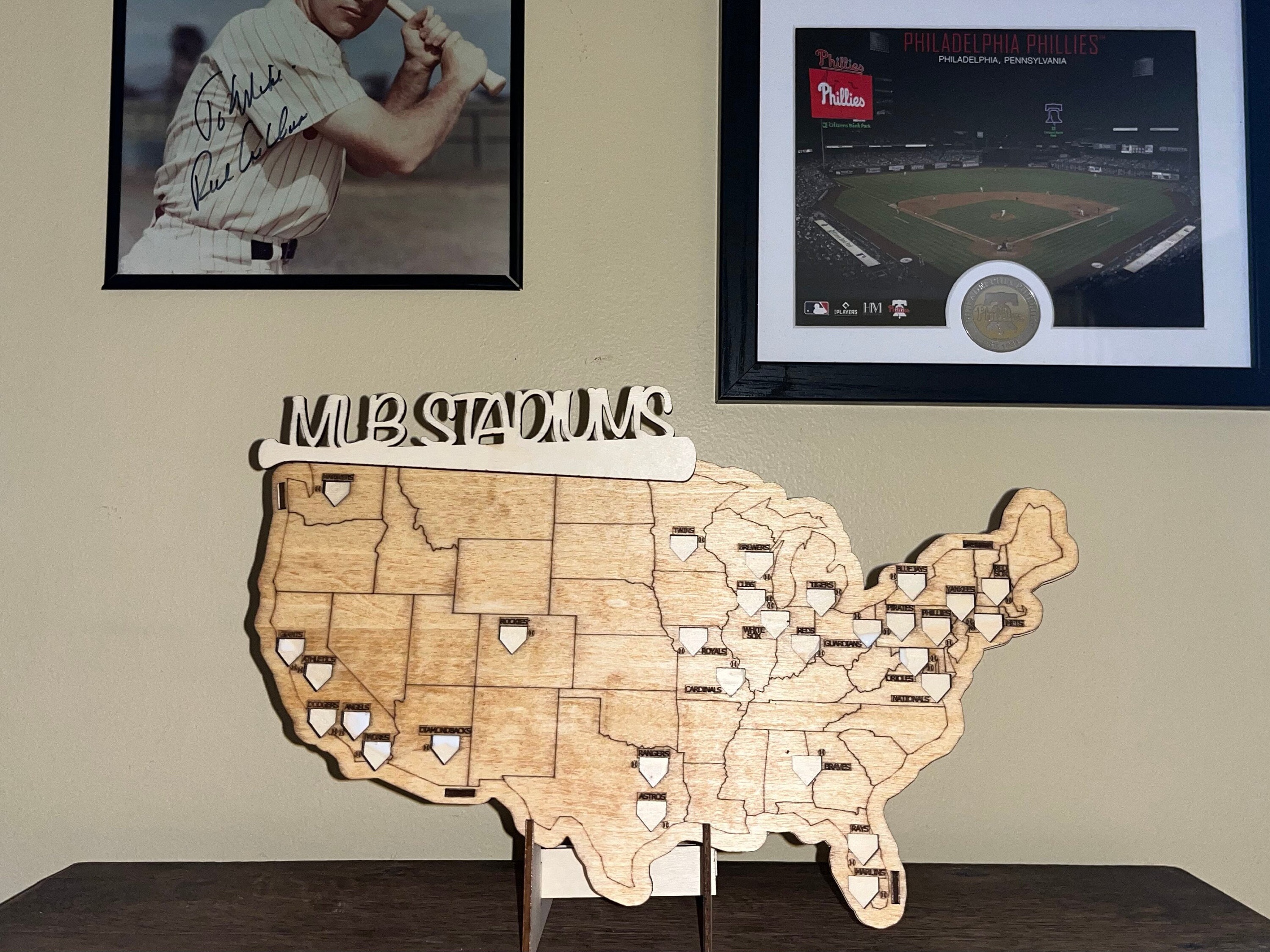 MLB Ballpark Traveler's Map, Ball Fields, Sports