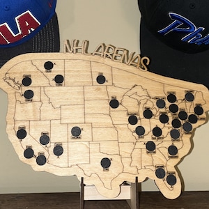 Hockeyarena-tracker, NHL Arena-reiskaart, aangepast cadeau voor sportliefhebbers, gepersonaliseerd cadeau, professioneel hockey-bucketlistteken