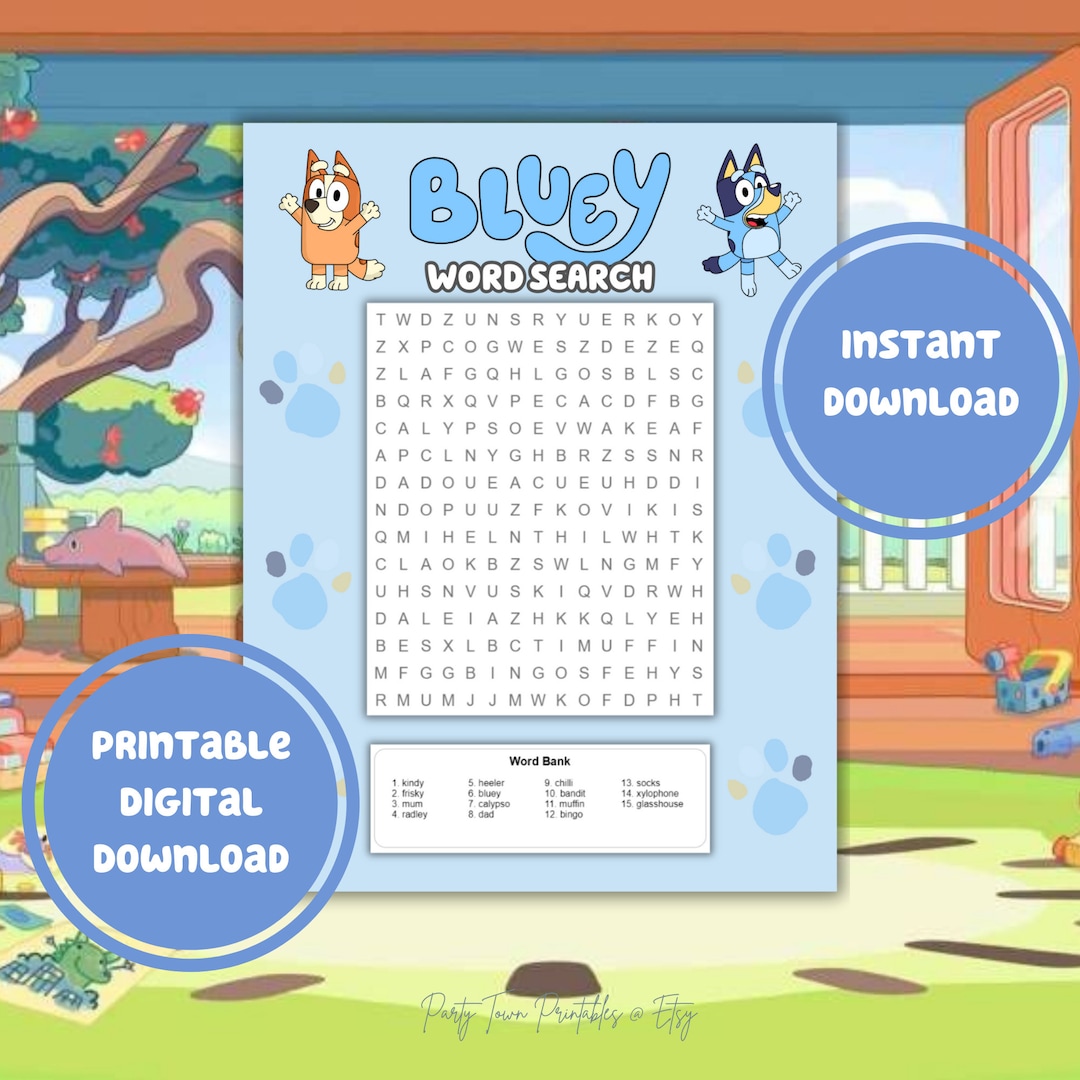 Bluey Word Search Game Printable Digital Download Bluey Etsy Bluey Word Search Game Printable Digital Download Bluey Etsy