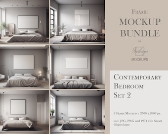 Frame Mockup Bundle, Contemporary, Bedroom Mockup, Mockup Frame Bundle, Frame Mockup, Minimal Frame Mockup