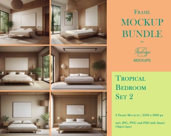 Frame Mockup Bundle, Tropical, Bedroom Mockup, Mockup Frame Bundle, Frame Mockup, Minimal Frame Mockup