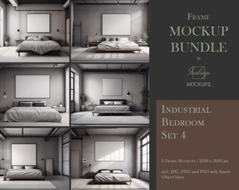 Frame Mockup Bundle, Industrial, Bedroom Mockup, Mockup Frame Bundle, Frame Mockup, Minimal Frame Mockup