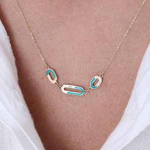 14K Gold Mondstein Halskette -14K Gold Mondstein Anhänger -Tiny Mondstein-Damen Elegant Halskette -Geburtstag Geschenk -Geschenk für Frauen