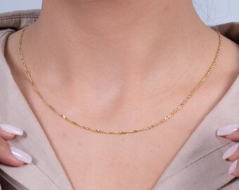 14k Gold Twist Necklace- 14k Gold Chain- Solid Gold Necklace-Solid Gold Chain- Real Gold Necklace- Real Gold Chain