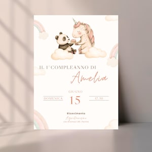 Invito digitale per compleanno per bambini, verticale e quadrato. Personalizza il tuo invito con Canva in modo semplice.