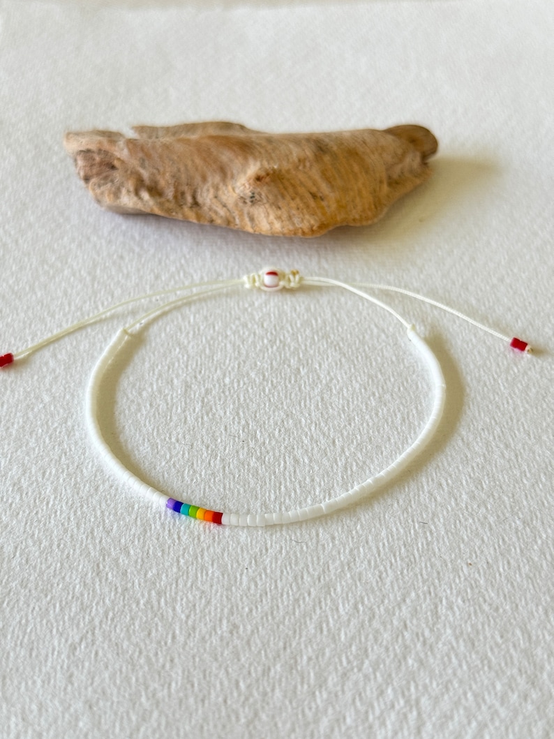 Rainbow Beaded Pride Bracelet, Adjustable LGBTQ+ Jewelry - Etsy