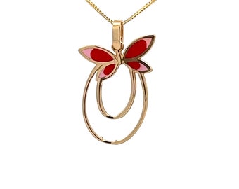 Butterfly Wing Necklace, Dainty Flying Butterfly Pendant, Whimsical Nature Charm, Fairycore Jewelry, Cottagecore Necklace, Gift for Her