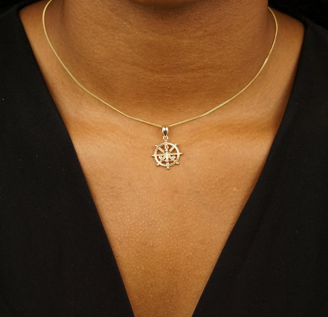 14k Solid Gold the Dharmachakra or Wheel of the Dharma Etsy