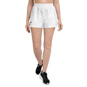 Cross & Barbell Women’s Athletic Shorts (White)