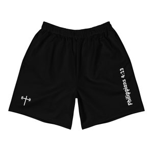 Philippians 4:13 Men&#39;s Athletic Shorts (Black)