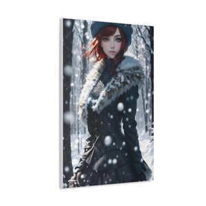 Girl in Winter Forest, Canvas Gallery Wraps