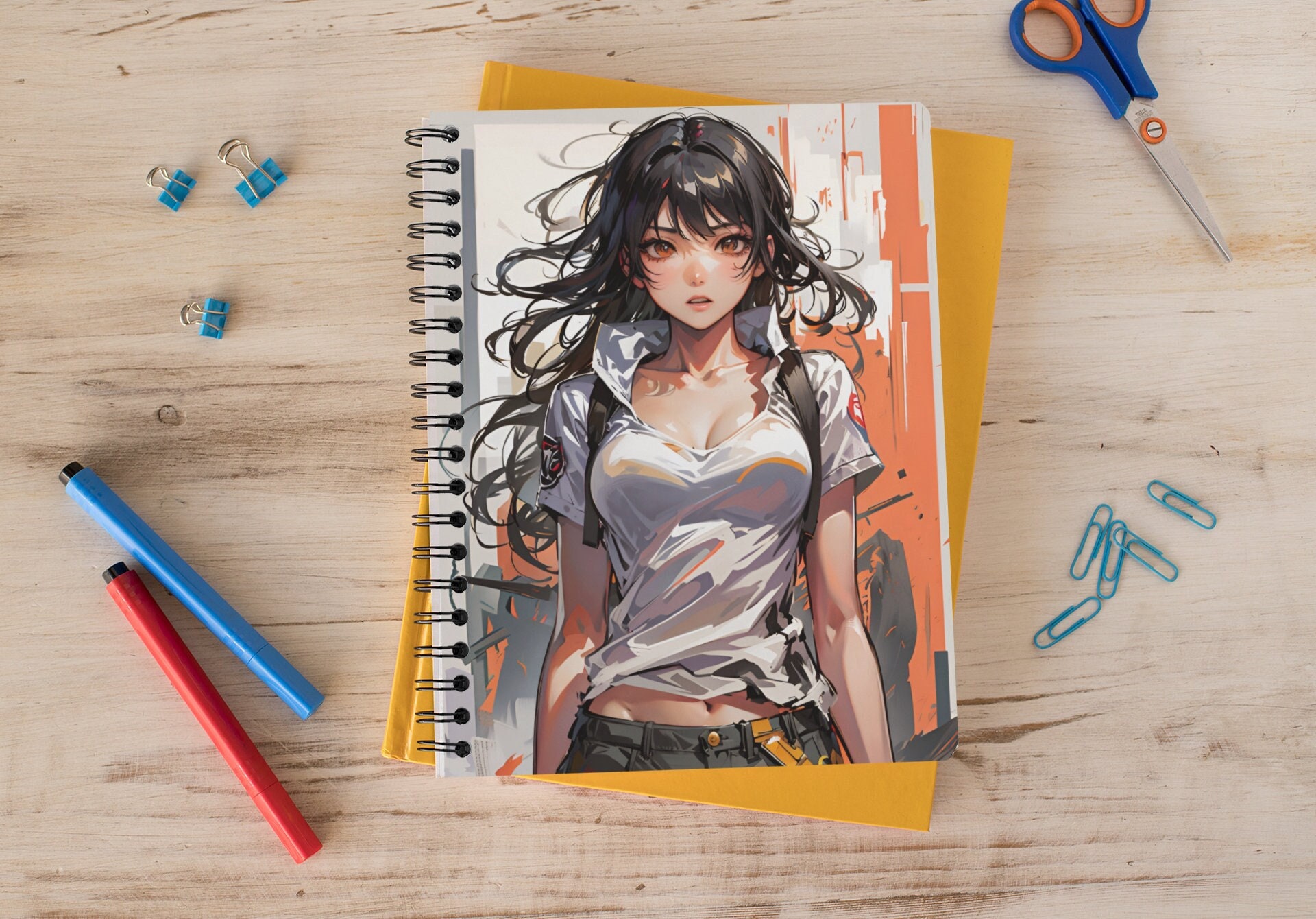 Anime Girl Art Notebook Anime Art Notebook Anime Journal Art Anime