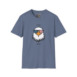 Camiseta de águila FREE BIRD, divertida camiseta del 4 de julio, camiseta Free Bird, camiseta gráfica unisex, regalo del Día de la Independencia