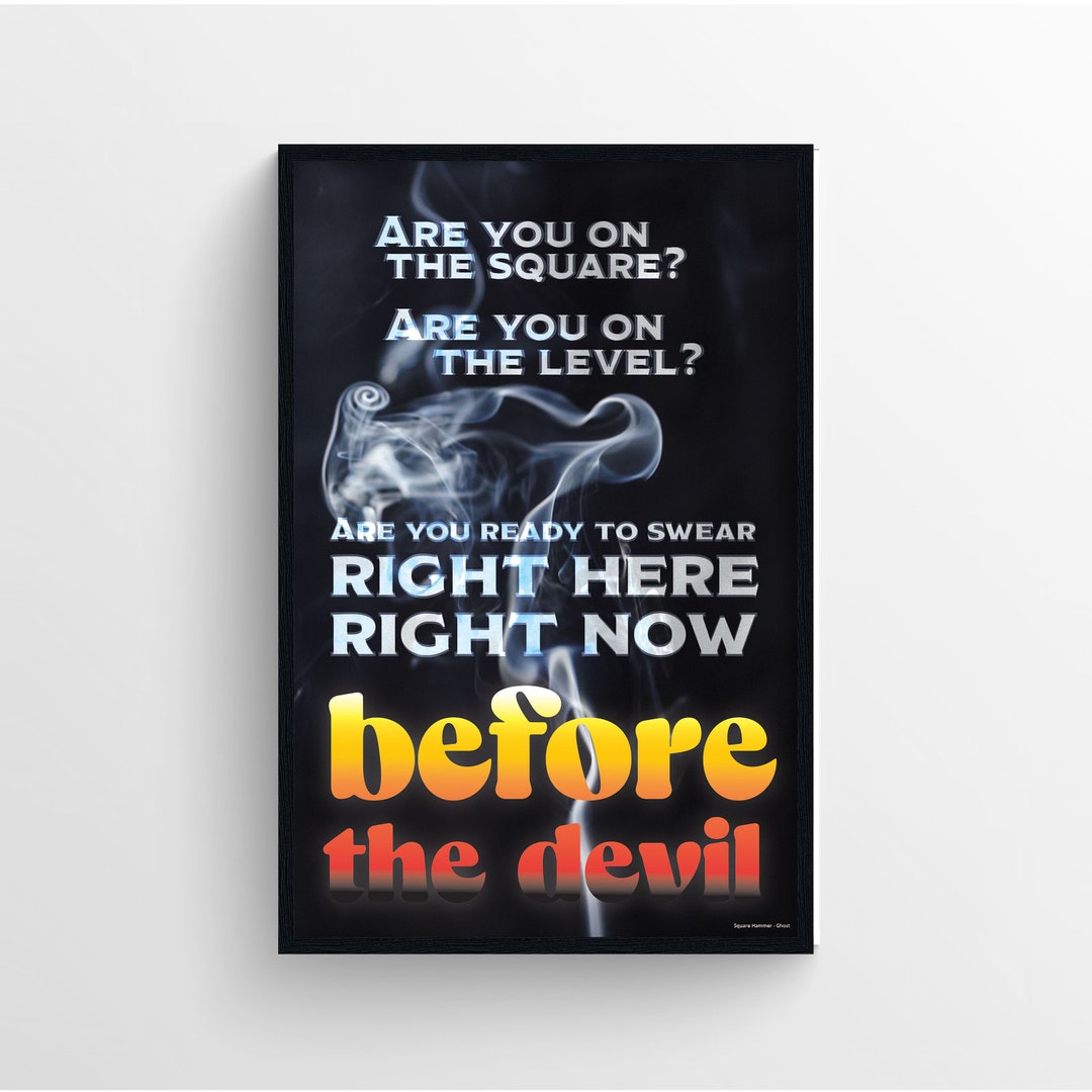 Square Hammer Ghost Digital Lyric Poster Etsy