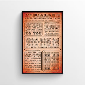 From Now On - The Greatest Showman Digital Lyric Poster