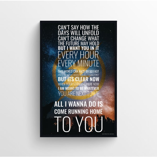 Runnin' Home to You - Grant Gustin Digital Lyric Poster