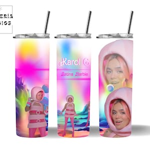 Karol G Tumbler | Karol G Barbie | Latina Barbie | 20 oz Tumbler Template | Digital Sublimation File - Chuleria Studios