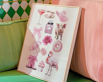 Coquette Print | Pink Girly Room Decor (Digital Download)