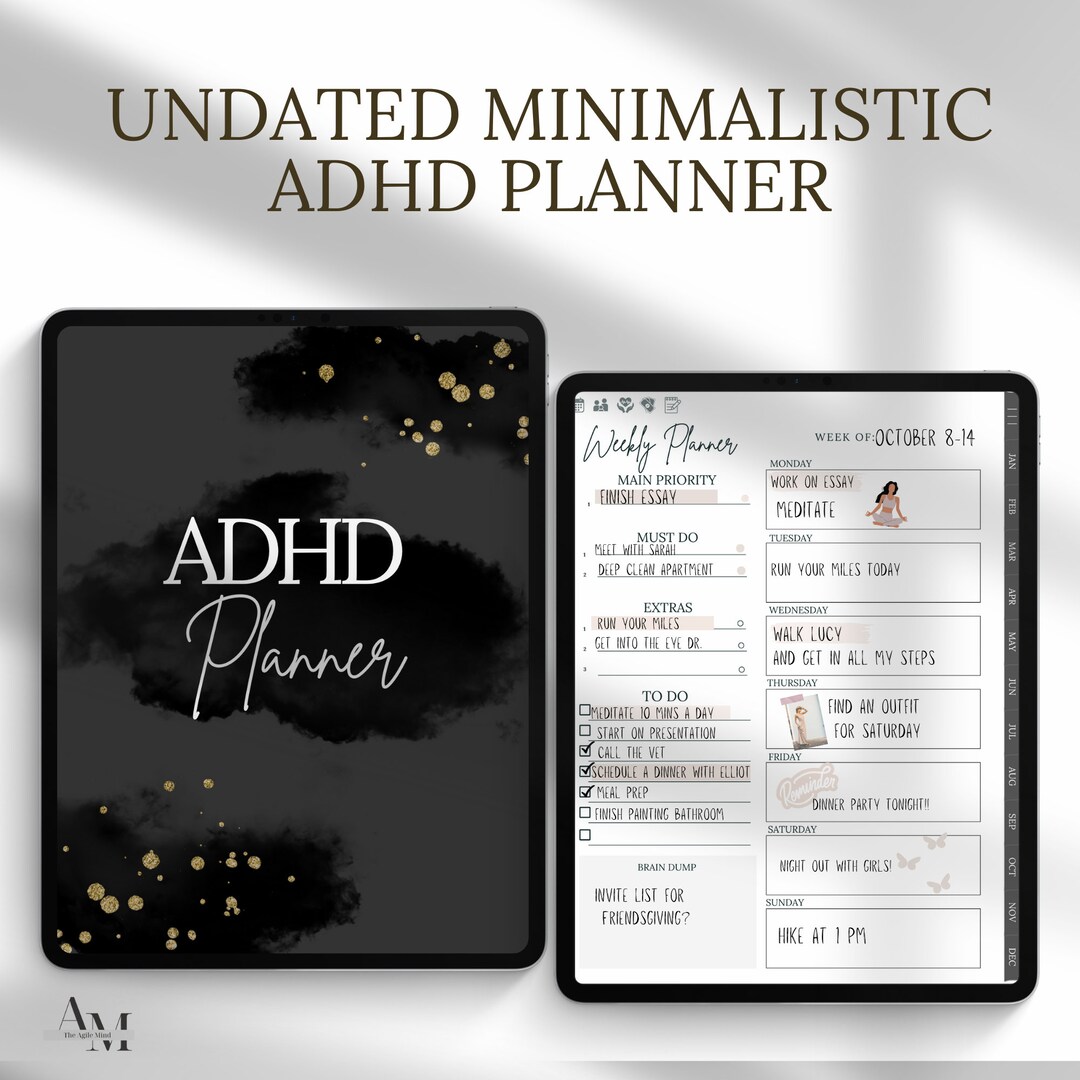 ADHD PLANNER | Digital Planner | iPad Adhd Planner | Goodnotes Planner ...