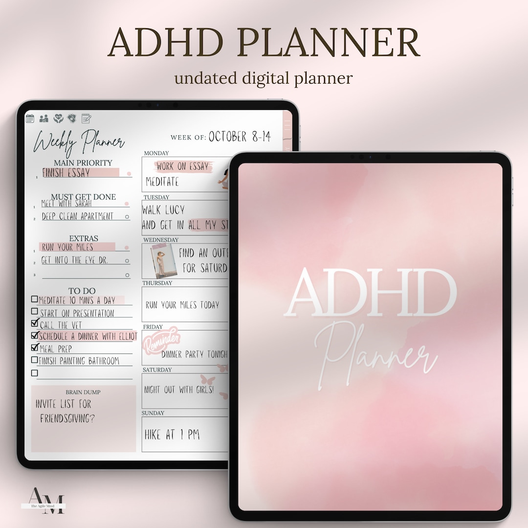 ADHD PLANNER | Digital Planner | iPad Adhd Planner | Goodnotes Planner ...