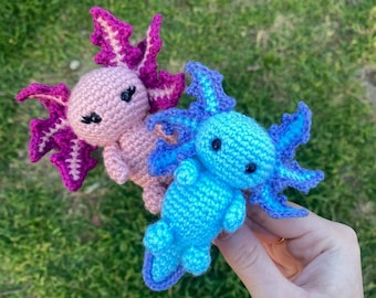 Crochet Axolotl Plushie Pattern: Amigurumi Kawaii Toy (PDF)