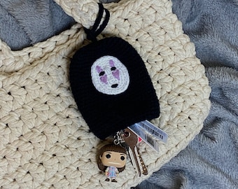 Kaonashi Ghost Crochet Pattern: Spirited Away Anime Key Holder (PDF Pattern)