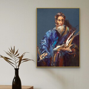 Saint Matthew the Apostle Christian Art Print| Modern Bible Art | Expressive Contemporary Religious Portrait |Twelve Disciples | 12 Apostles