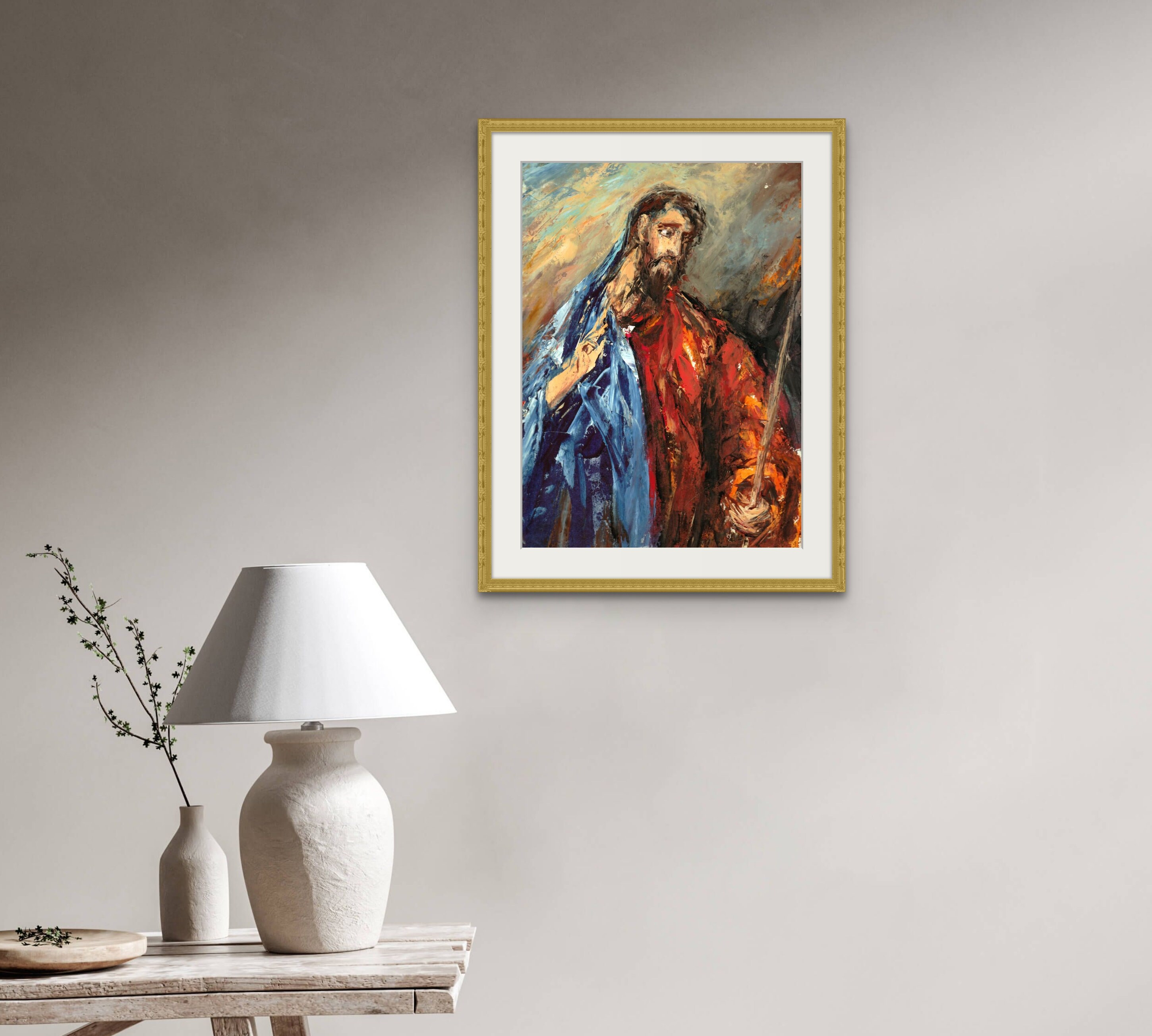 Saint Thomas the Apostle Christian Art Print Modern Bible Art ...