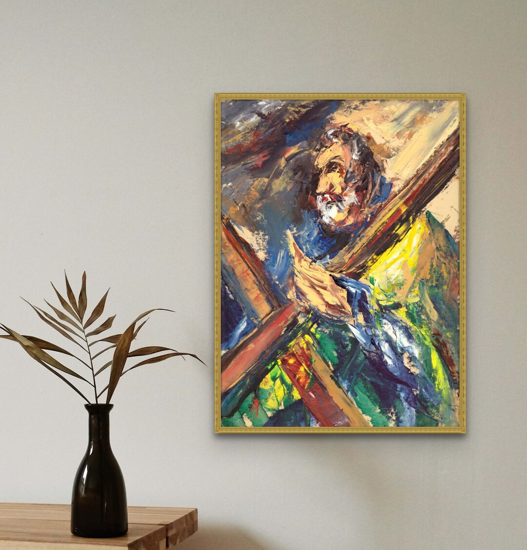 Saint Andrew the Apostle Christian Art Print| Modern Bible Art ...