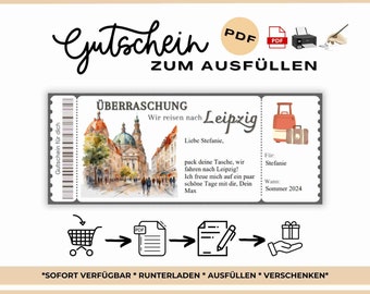 Leipzig travel voucher to fill out travel voucher holiday Leipzig gift voucher city tour Leipzig honeymoon Leipzig short trip