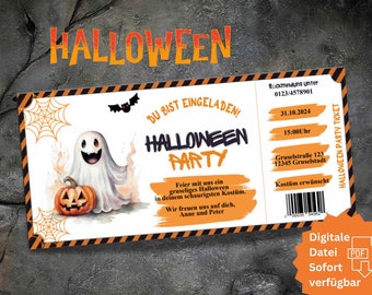 Halloween Party Invitation to fill out Halloween Invitation Template to print Halloween Party Invitation Ghost Pumpkin PDF Instant Download