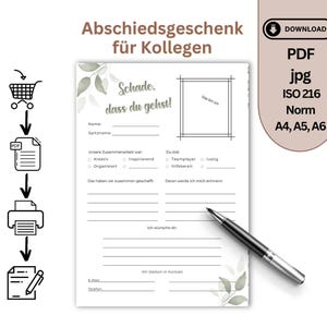 Carte d'adieu DIY livre d'adieu "C'est dommage que tu partes" à remplir et à concevoir Cadeau d'adieu pour collègue/collègue retraite vert citron