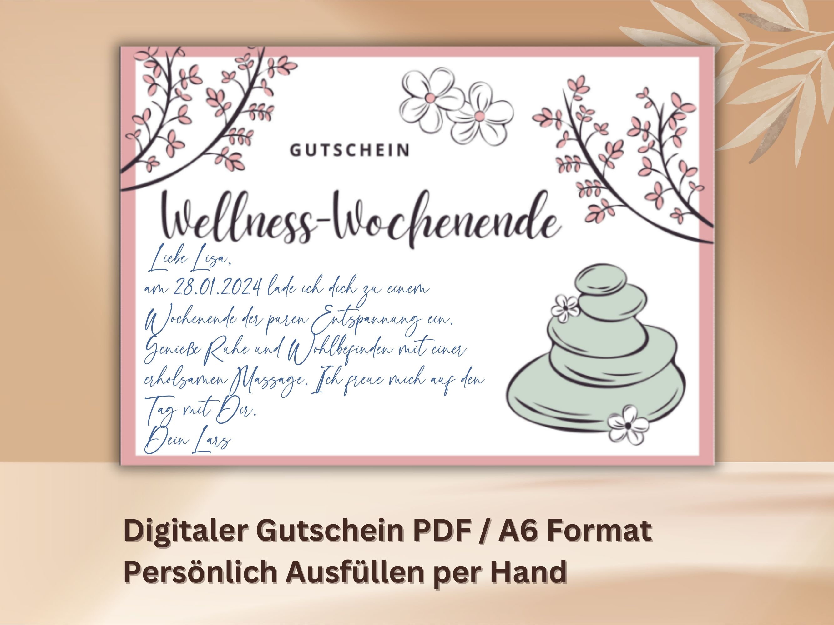 Gutschein Für Ein Wellness Wochenende Vorlage