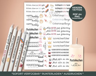 Födelsedagsljustatuering, ljusklistermärke, Grattis på födelsedagen, Vänskap PDF-mall, ljustatuering, ljusklistermärke, nedladdning av vattenrutschkana-dekal, färgglad