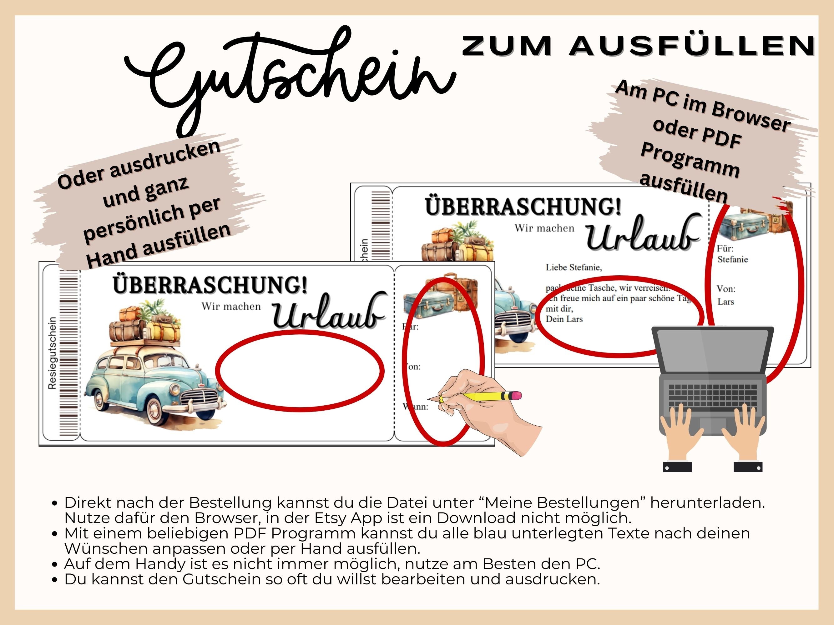 ab in den urlaub gutschein