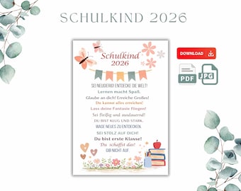 Plakat dla ucznia 2026 – Afirmacje dla dzieci – zachęta do druku w formacie A4 na rozpoczęcie szkoły jako prezent