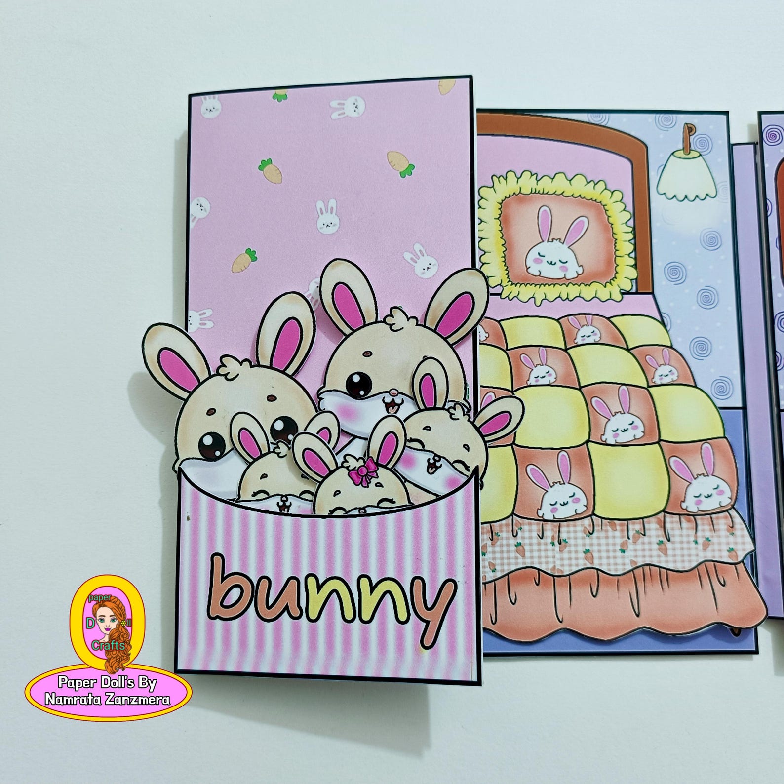 Printable Paper Bunny House Kit: Kids' Activity Book (PDF) - Etsy