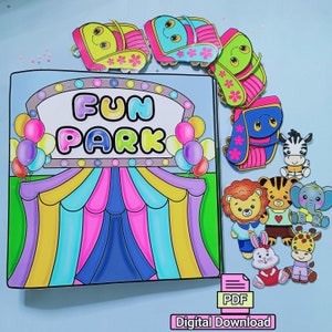 Fun Fair Animal Paper Doll: Printable Busy Book Kit (Digital Download)