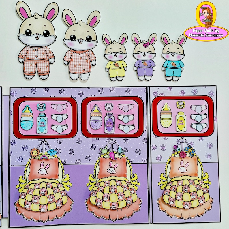 Printable Paper Bunny House Kit: Kids' Activity Book (PDF) - Etsy