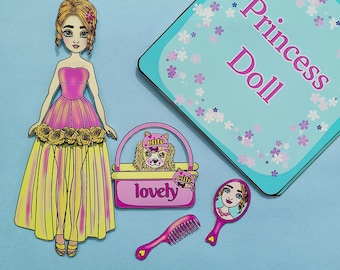 Princess Paper Doll Dress-Up: Printable Busy Book (Digital Download)