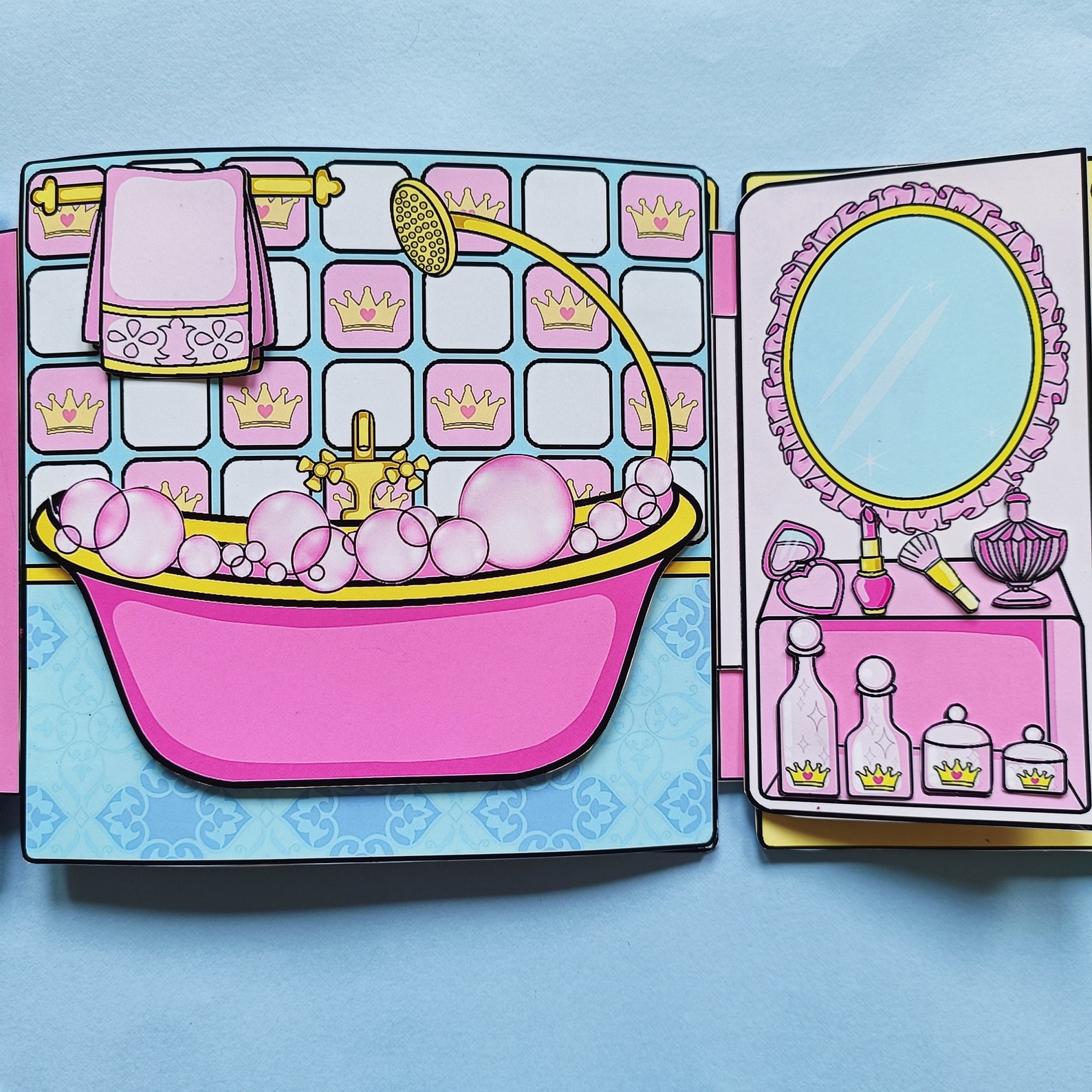 Printable Princess Dollhouse Paper Craft: DIY Kids Activity (digital ...