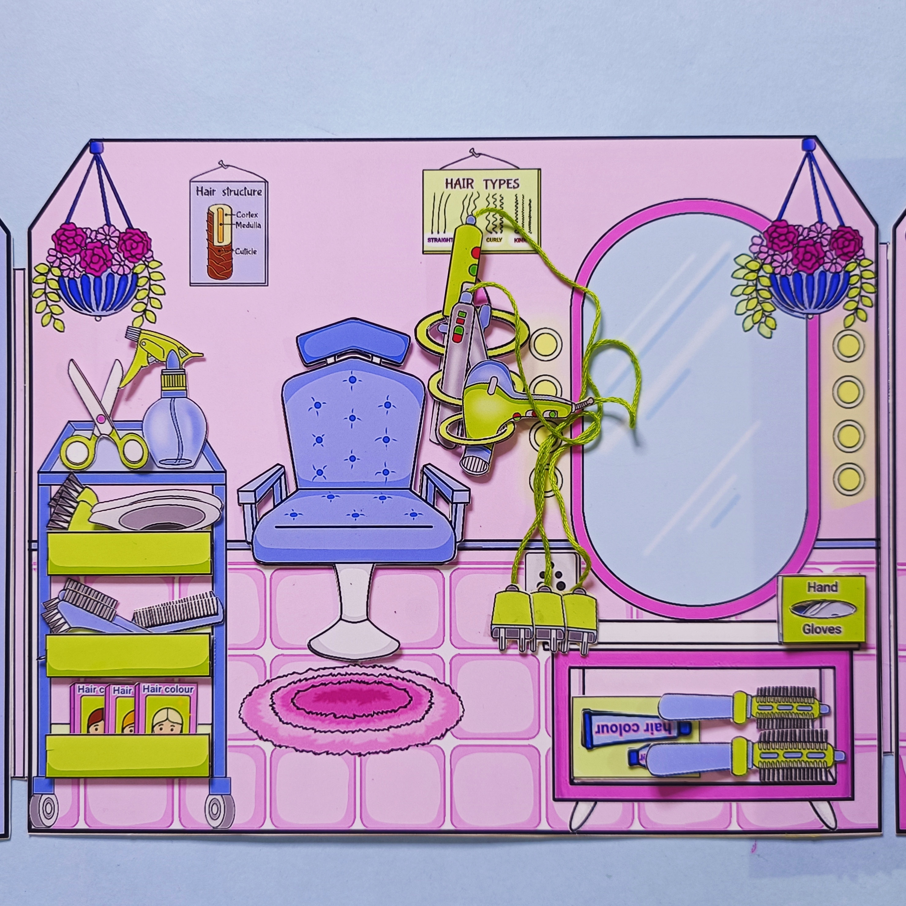 Printable Hair Salon Paper Dolls Busy Book: Kids Activity (digital ...