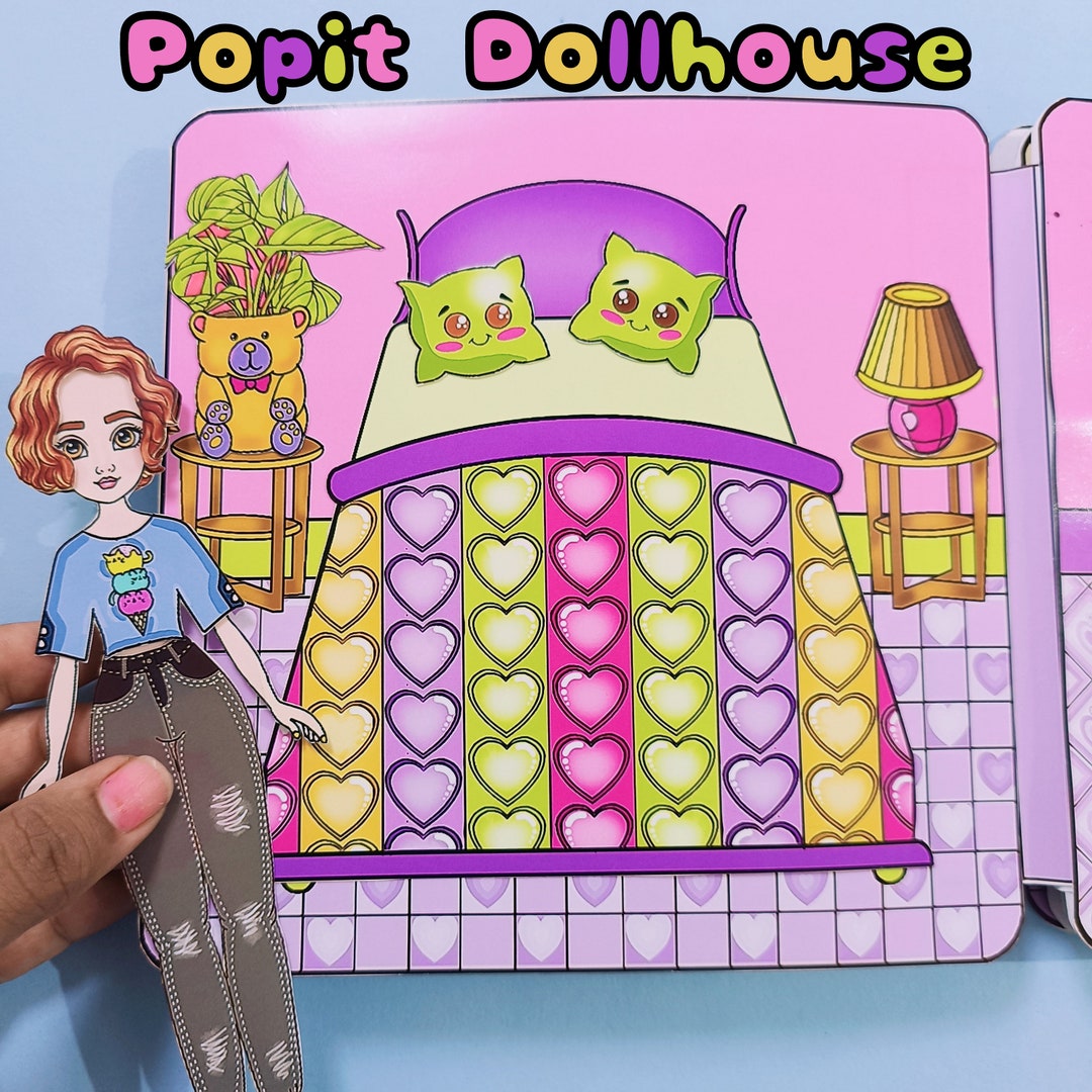 Printable Popit Dollhouse: Kids #39 Paper Craft Activity Book (digital
