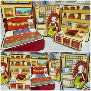 Casa de muñecas de cerámica 3D: Libro de actividades imprimible para muñecas de papel (descarga en PDF)