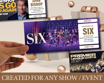 Entrada personalizada para eventos: recuerdos de teatro, conciertos y espectáculos