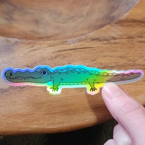 Holographic Alligator Sticker
