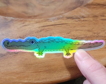 Holographic Alligator Sticker
