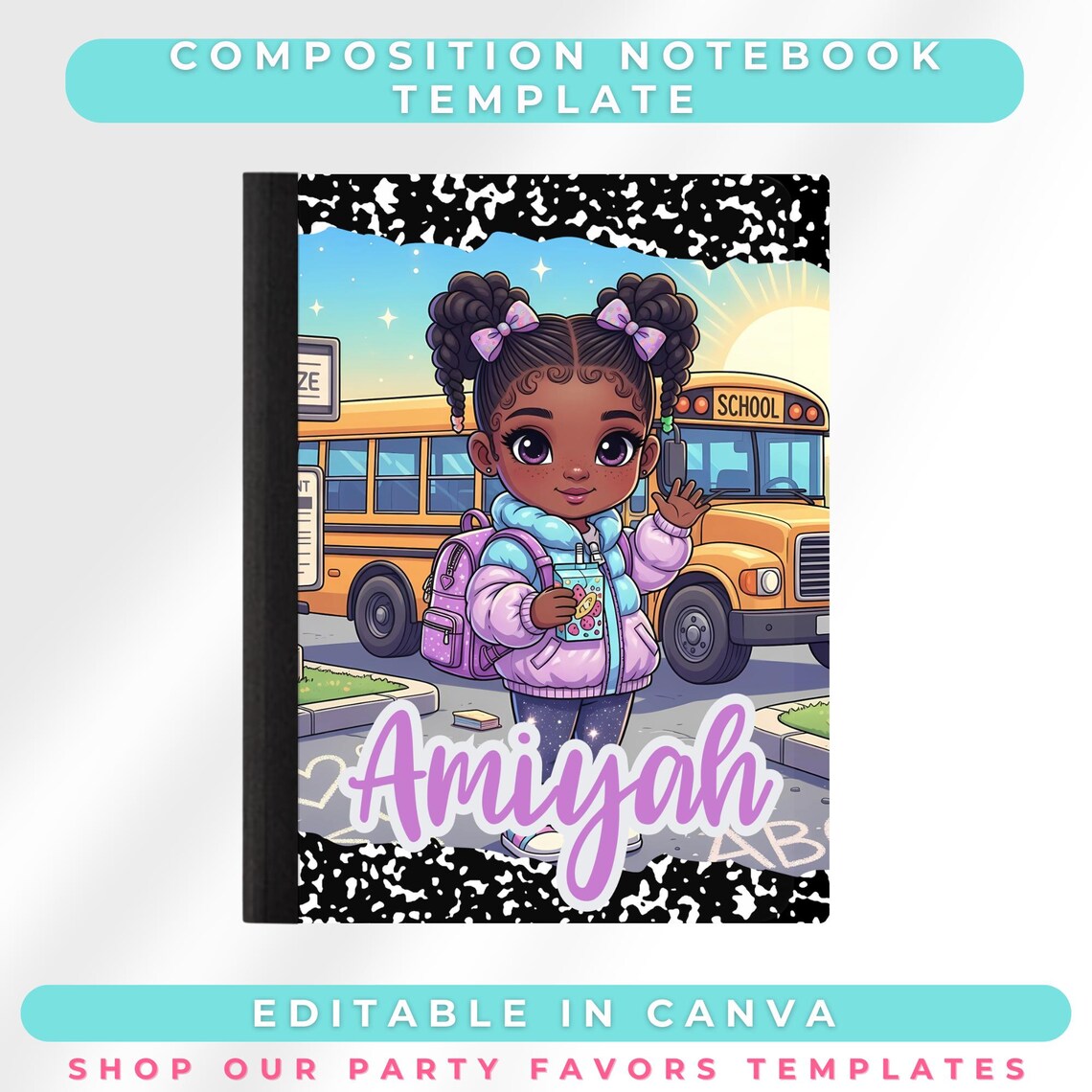 6 Editable Composition Notebook Covers | Black Girl Magic School ...