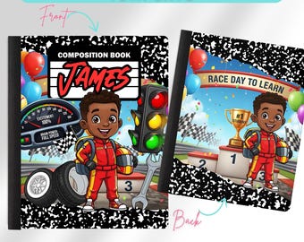 Custom Notebook Cover | Editable Canva Template | composition book Design | Personalized Notebook Personalized for Boys